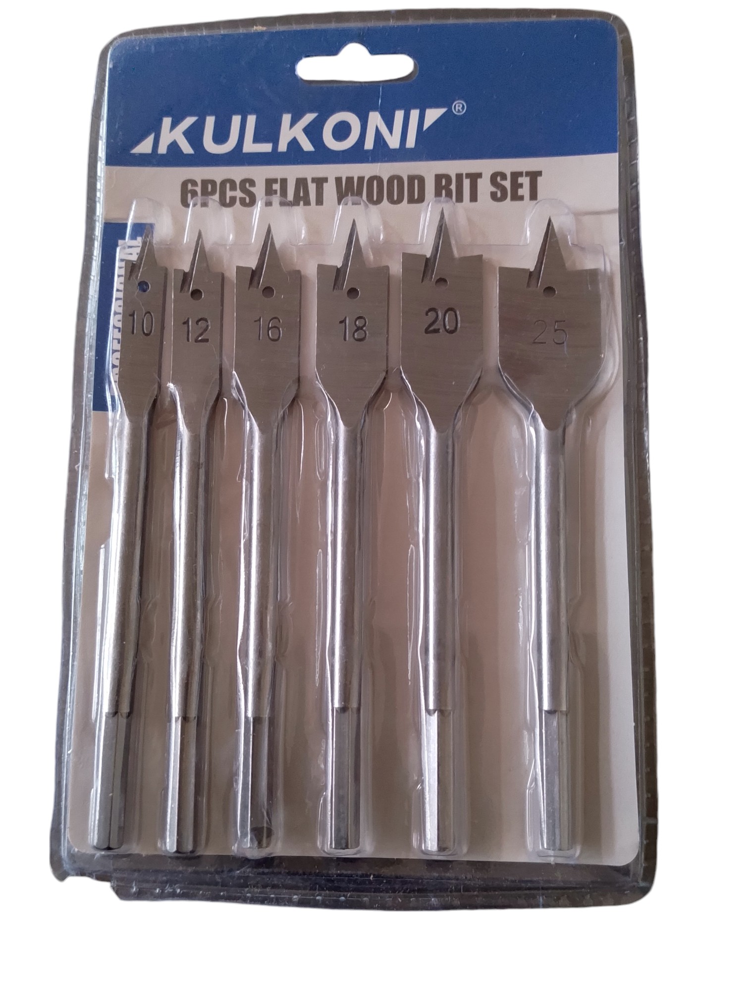 Flat Wood Bit - 6pcs Set
