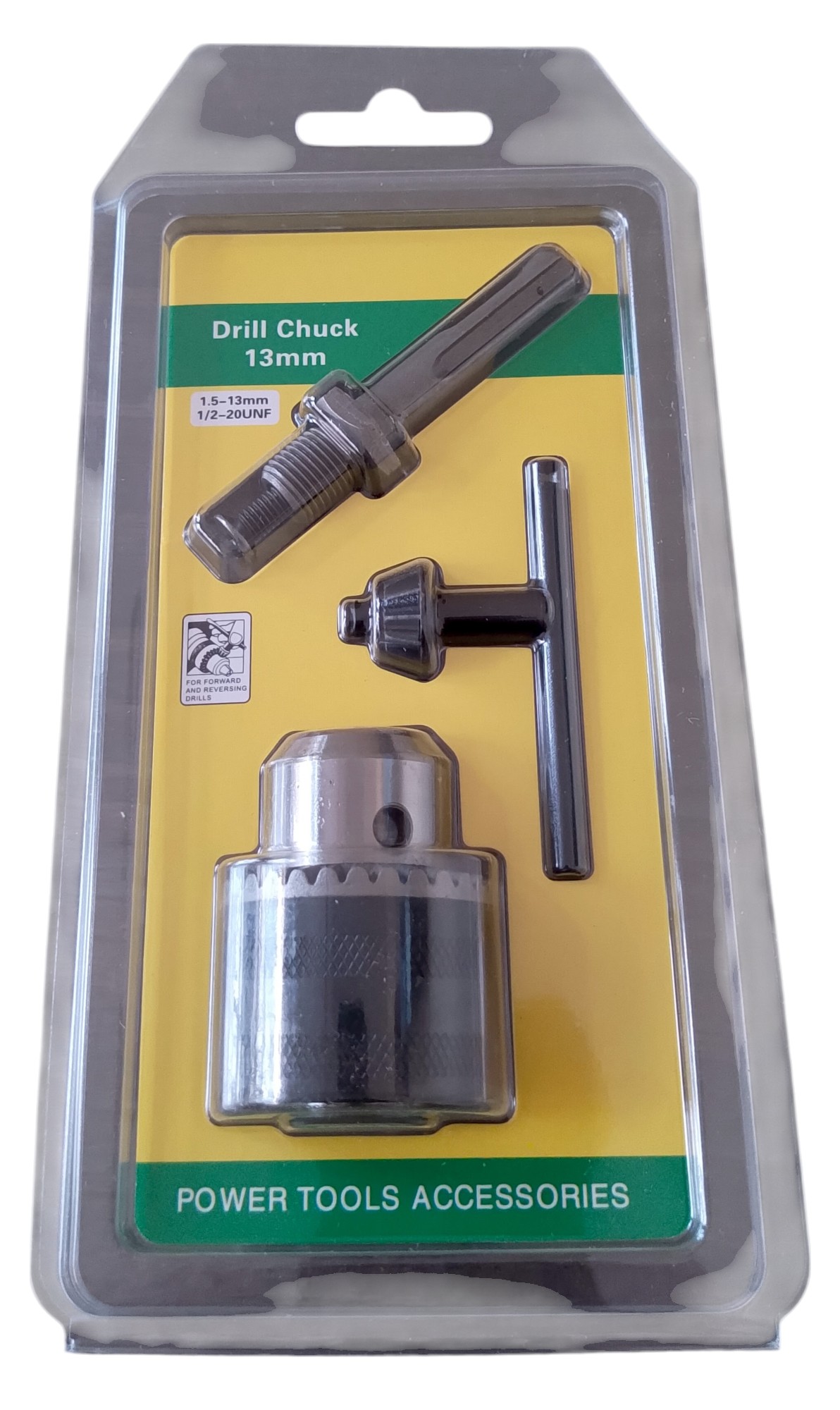 Chuck Drill with Key and Adapter 13mm