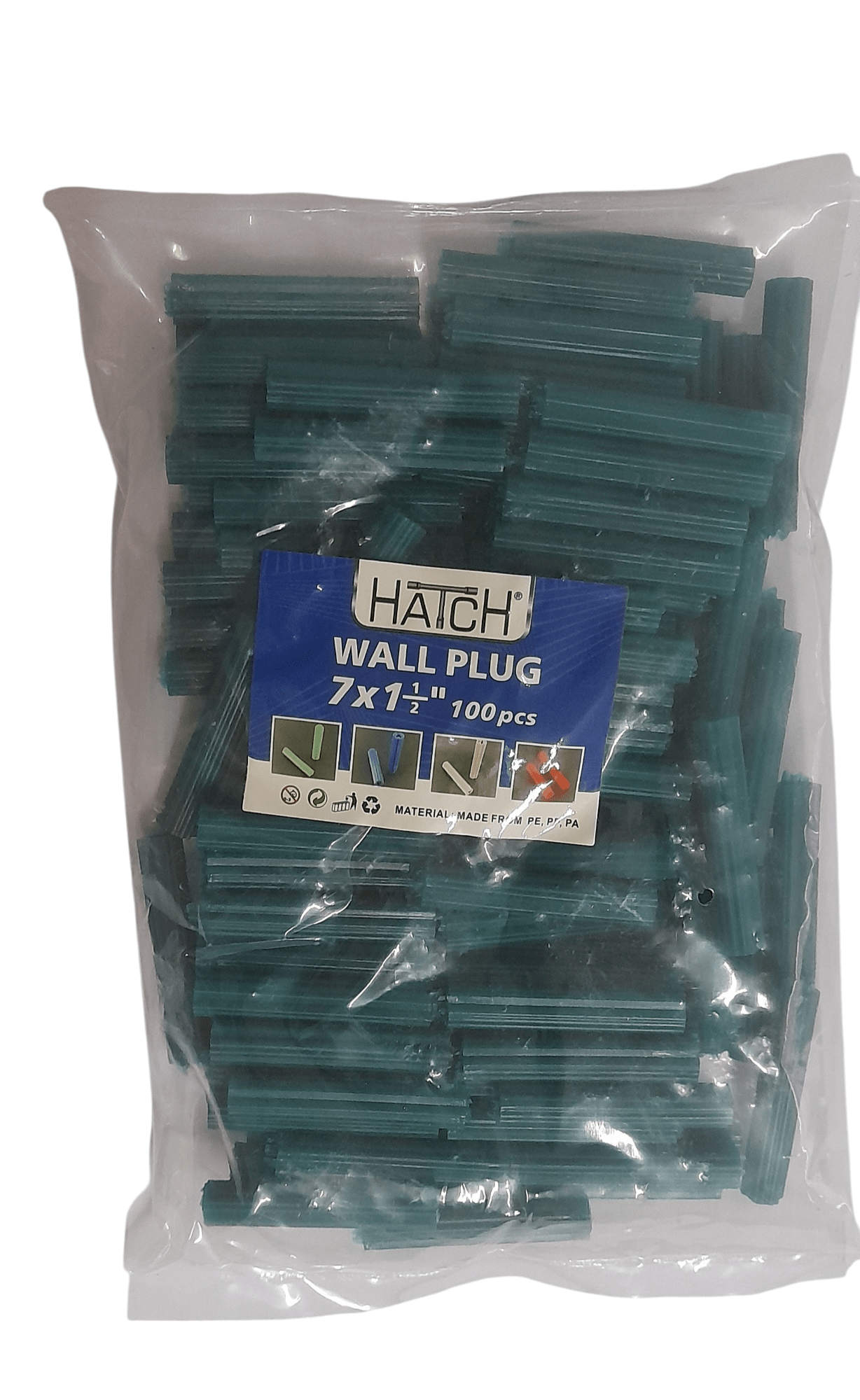 Wall Plug - Green Straight HATCH (M7)